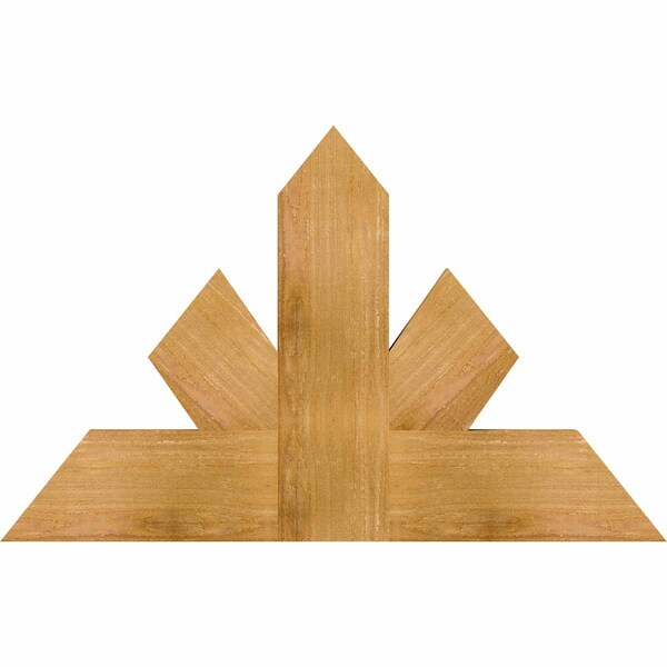 Ekena Millwork Saratoga Rough Sawn Timber Gable Bracket, Western Red Cedar, 36"W x 23"H x 2"D x 6"F, 15/12 Pitch GBW036X23X0206SAR00RWR - main